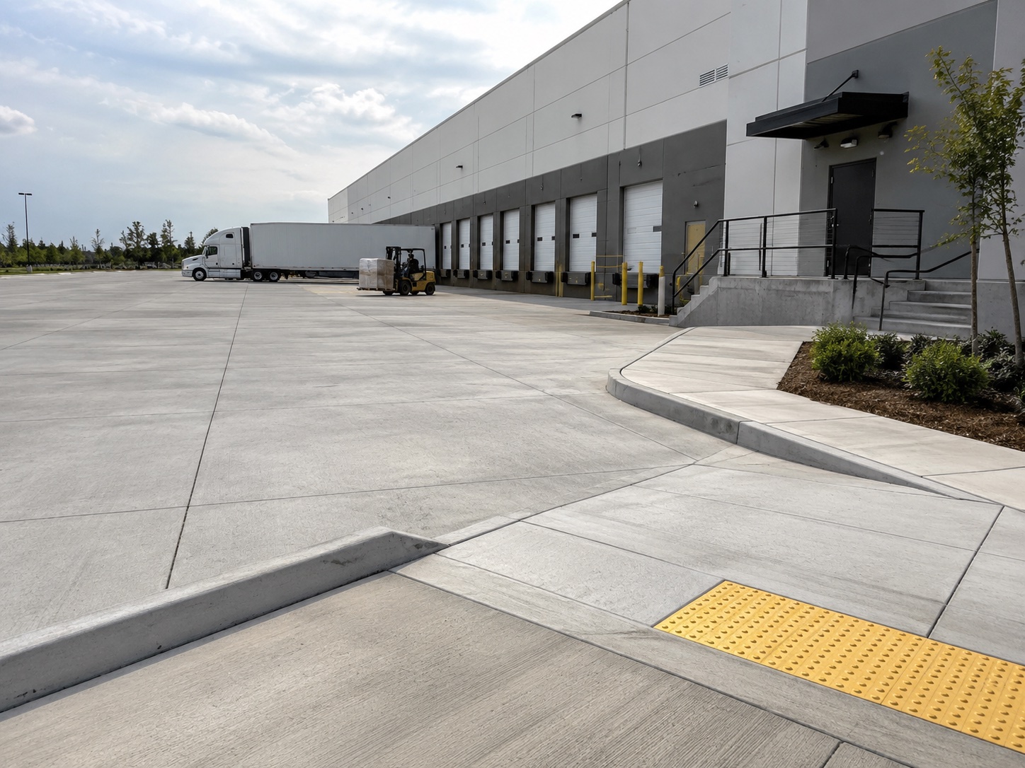 Commercial concrete flatwork at a Ventura business