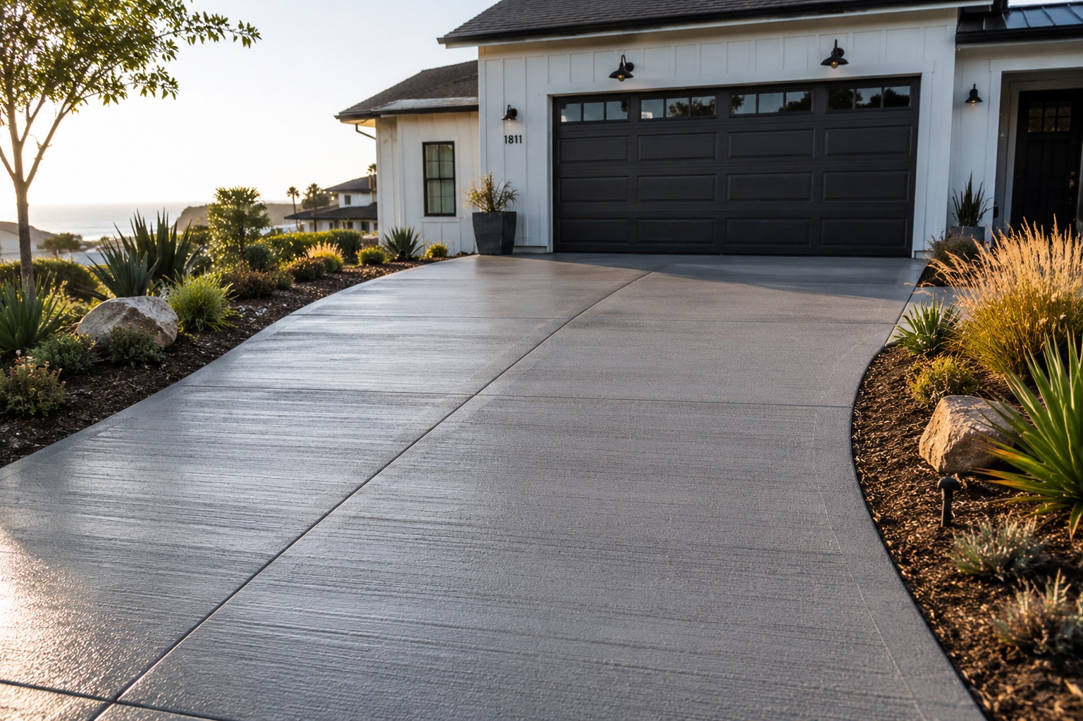 New concrete driveway installed in Ventura, CA