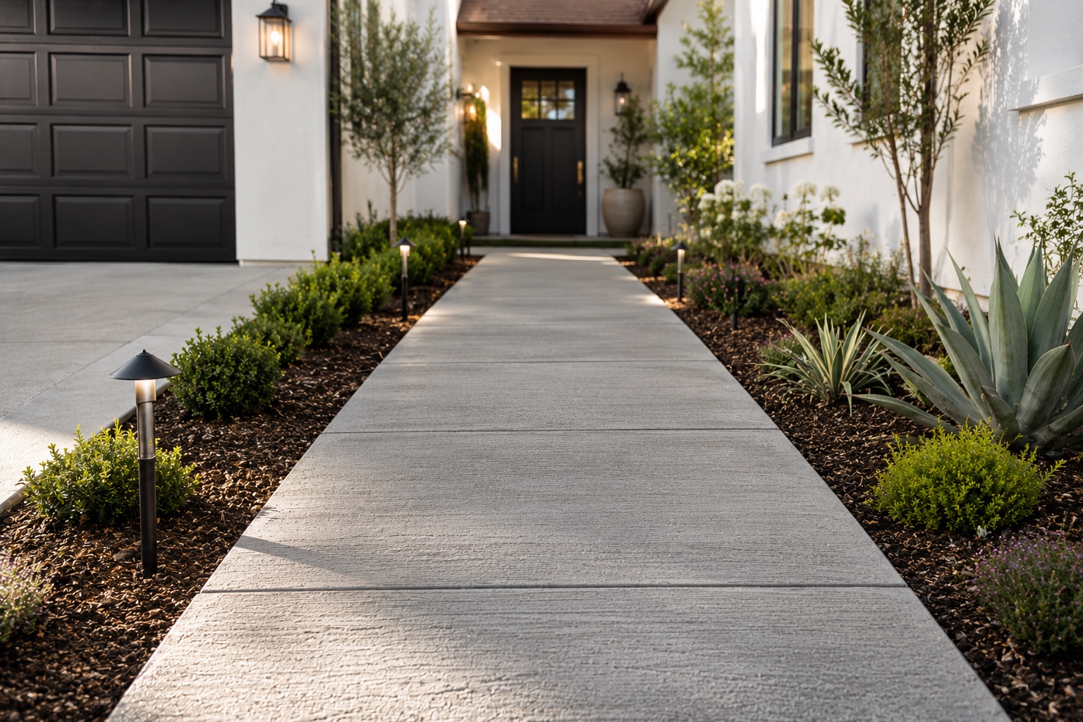 New concrete walkway at a Ventura residence